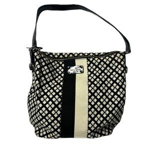 Kate Spade Signature Shoulder Bag Purse Black and White